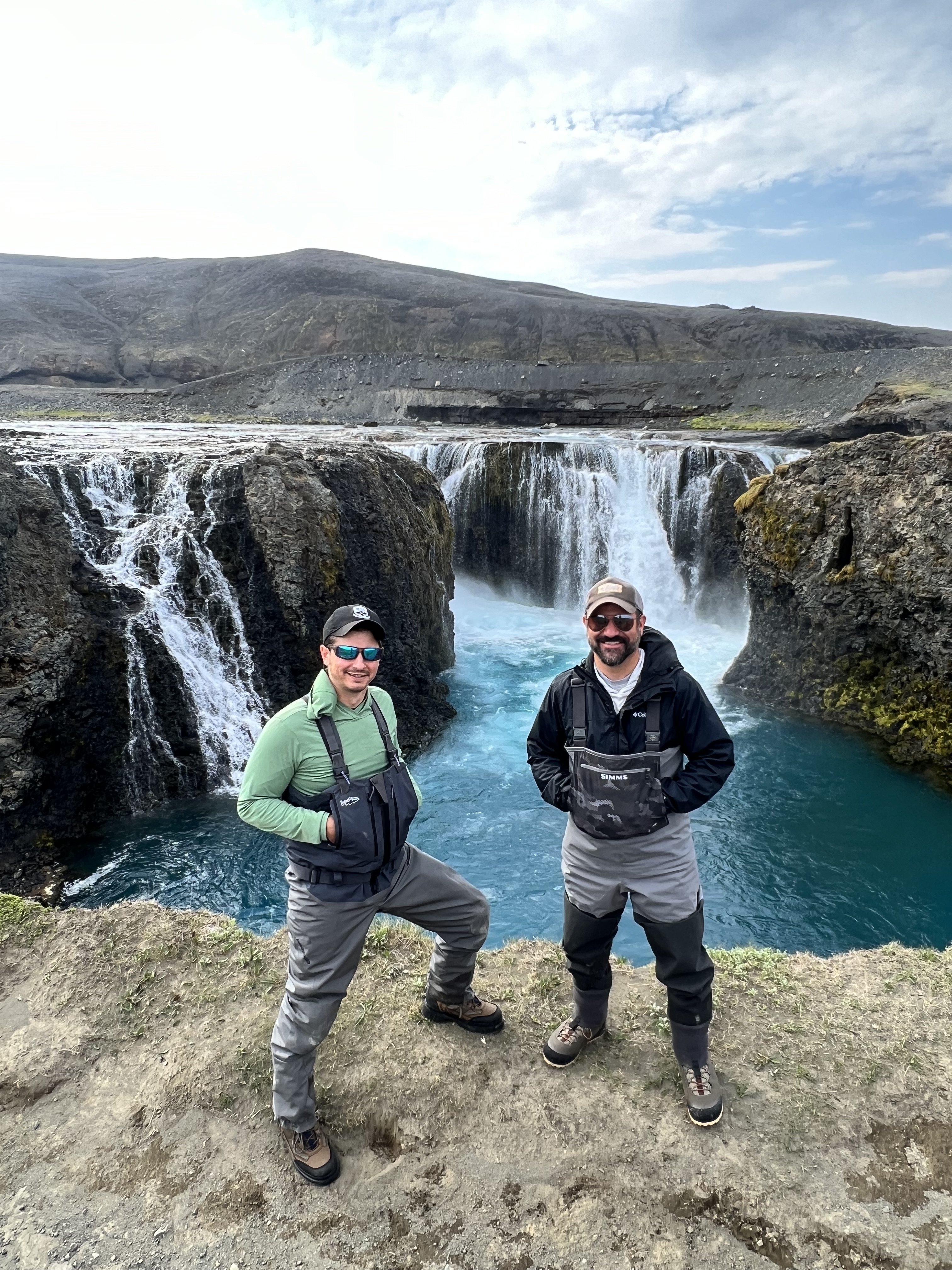 Secret Waterfall with my buddy Darren in Iceland