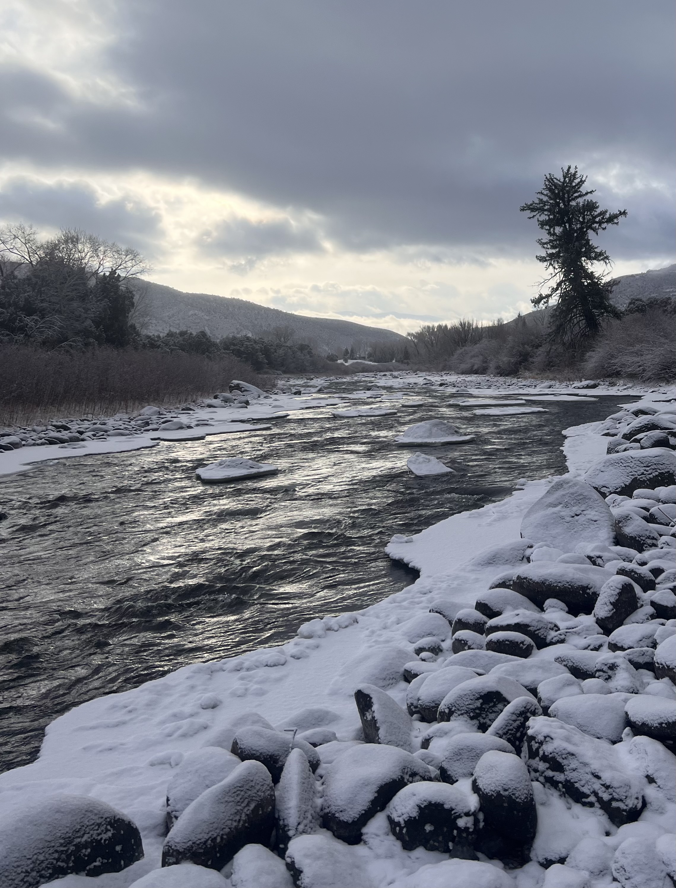 Winter fishing on the Eagle